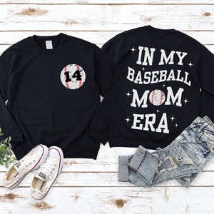 Custom Baseball Mom Sweatshirt, In My Baseball Mom Era Sweatshirt, Game Day Sweatshirt, Sport Mom Shirt, Baseball Mom Crewneck Sweatshirt