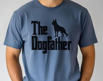 German Shepherd Dog Dad T-Shirt: The Dogfather Comfort Colors Tee