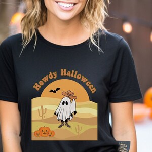 Howdy Halloween Shirt, Funny Halloween Shirt, Cute Ghost Shirt, Ghost Cowboy Shirt, Western Halloween Shirt