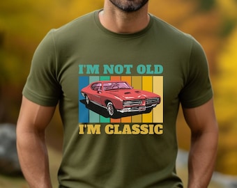 Classic Car Birthday Tee: American Muscle Car Shirt