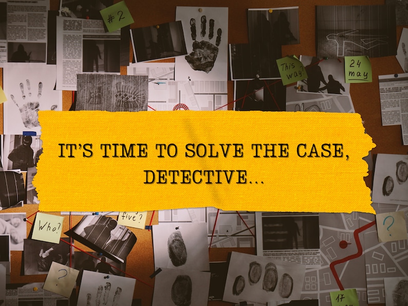 Murder Mystery Game Detective Game Kit Halloween Party Game Kit Custom ...