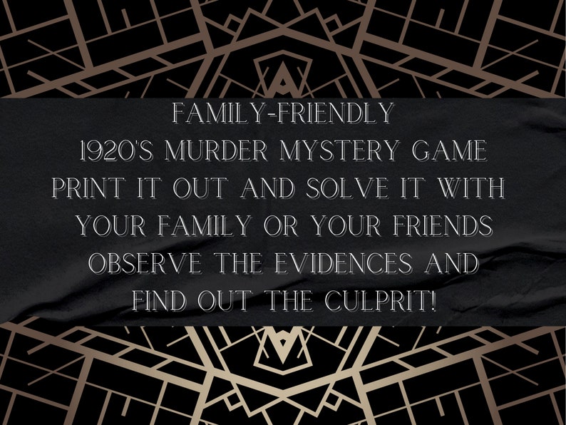 Unsolved Case Files Game Kit Murder Mystery Game Custom Gift Party Game