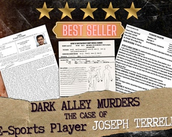 Imprimible Murder Mystery Game Detective Game Kit Halloween Party Game Kit Regalo personalizado DIY Escape Room Kit True Crime Archivos de casos sin resolver PDF