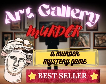 Murder Mystery Game Kit Detective Art Gallery Cold Case Halloween Party Game Kit Custom Gift Deduction Game DIY Escape Room  Case Detective