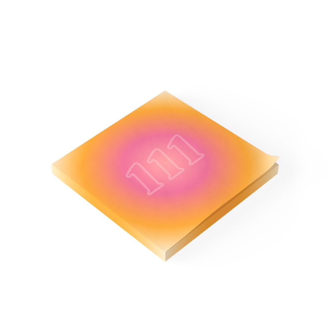 111 Angel Number Sticky Notes: Intuition Oracle Desk Pad - Etsy