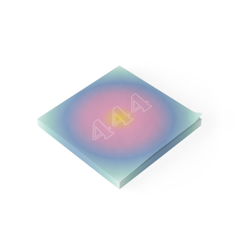 444 Angel Number Sticky Notes - Personalized Aura Notepad for Divine ...