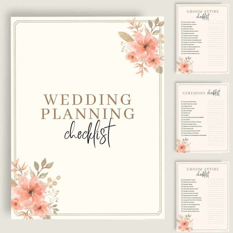 Ultimate Wedding Organizer Printable Checklist & Timeline. Etsy