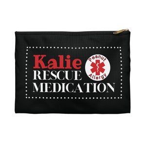 Personalized Epipen Bag Rescue Medication Case Print on both sides zdjęcie 1