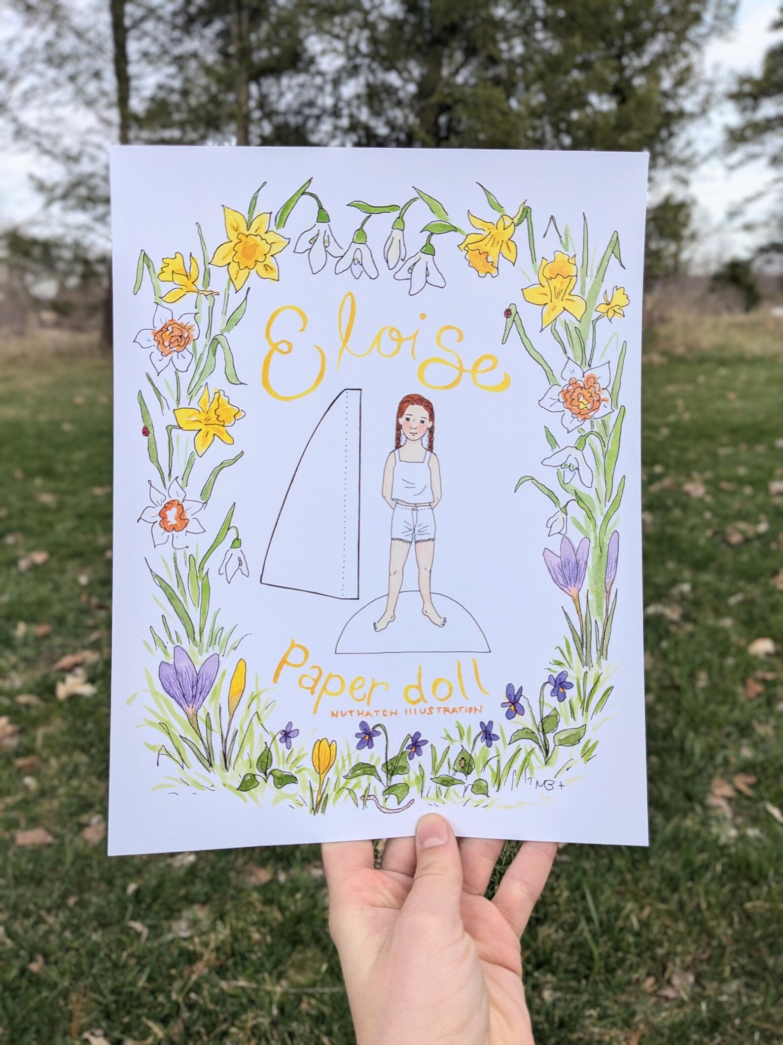 Spring Paper Dolls Eloise Paper Doll Full Color Download Spring Paper Doll for Easter ...