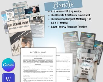 ATS Friendly Resume Template Microsoft Word, Canva Resume, Executive Resume, Minimalist Resume, Modern Resume, Professional Resume 2023, CV