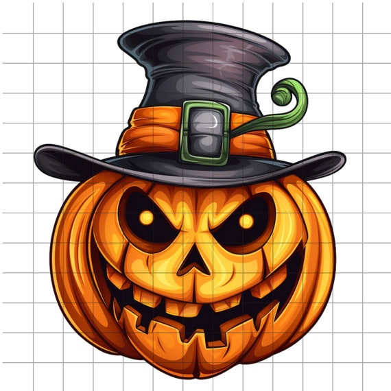 Witch Face Creepy Halloween Clipart