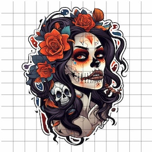 Dia de los Muertos Clipart, Day of the Dead Clipart, Sugar Skulls PNG, Mexican Halloween, Sugar Skull PNG, SSugar Skull Bundle, Cinco de May