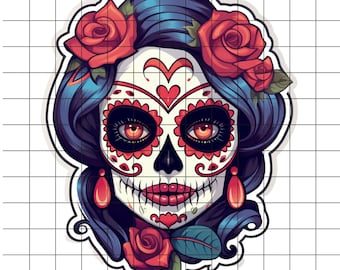 Sugar Skulls PNG, Dia de los Muertos Clipart, Day of the Dead Clipart, Mexican Halloween, Sugar Skull PNG, Skeleton Clipart, Bundle, Cinco