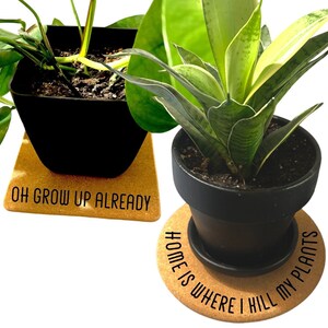 Plant Coaster - Custom Circle Cork Coaster