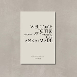 Wedding Farewell Brunch Morning After Welcome Sign Wedding Brunch Post Wedding Welcome Sign Wedding Shower Printable Poster
