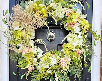 Artificial Floral Year Round Evergreen Door Wreath