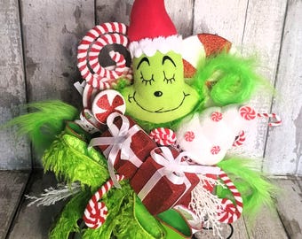 Green Monster Christmas Table Arrangement