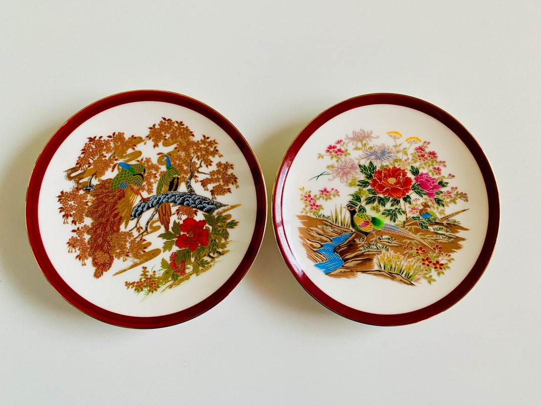 Vintage Satsuma Small Display Plates Etsy UK