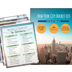 New York City Bucket List / "Dinge zu tun" Aktivitätsleitfaden