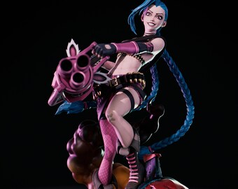 League of Legends - Jinx - 3D Gedruckter Fanart Statue Figurenbausatz