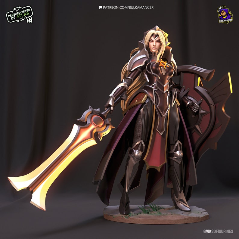 League of Legends Leona 3d Printed Statue Figure Etsy