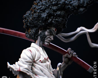 Afro Samurai - 3d Printed Fanart Statue Figure