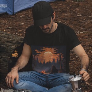Sasquatch Camping - Unisex Softstyle T-Shirt
