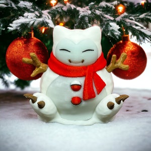 Pupazzo di neve a tema natalizio Snorlax