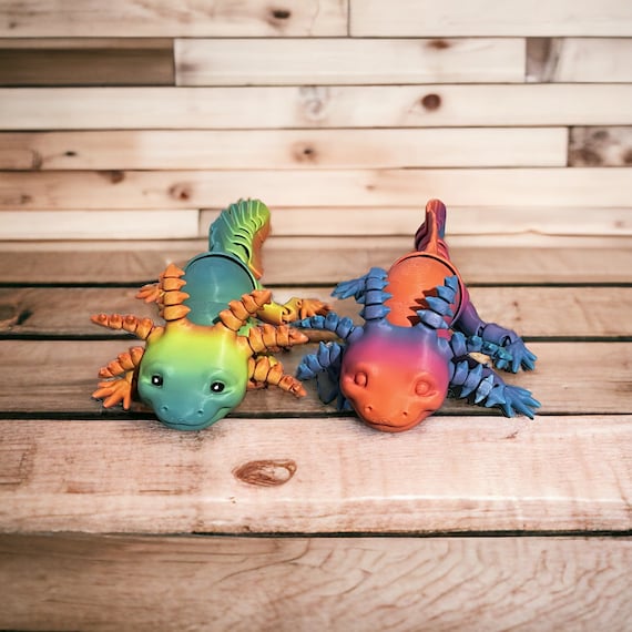 Tiktok Axolotl Fidget Toy: Flexible Multi-colored Sensory Gift