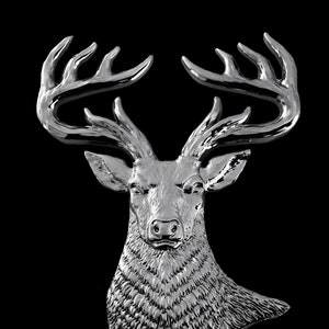 Elk Metallic Car Emblem, Car Sticker, Decal, Hunting, Deer, Stag, Archery, Wapiti, Bow, Archery, Whitetail, Gift, Bumper Sticker, Accessory