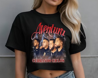 2024 Aventura Tour, Retro Cerrando Ciclos Crop Top Shirt, Graphic T-shirt, Women Festival Season Shirt,Aventura Concert Group Shirt Crop Top
