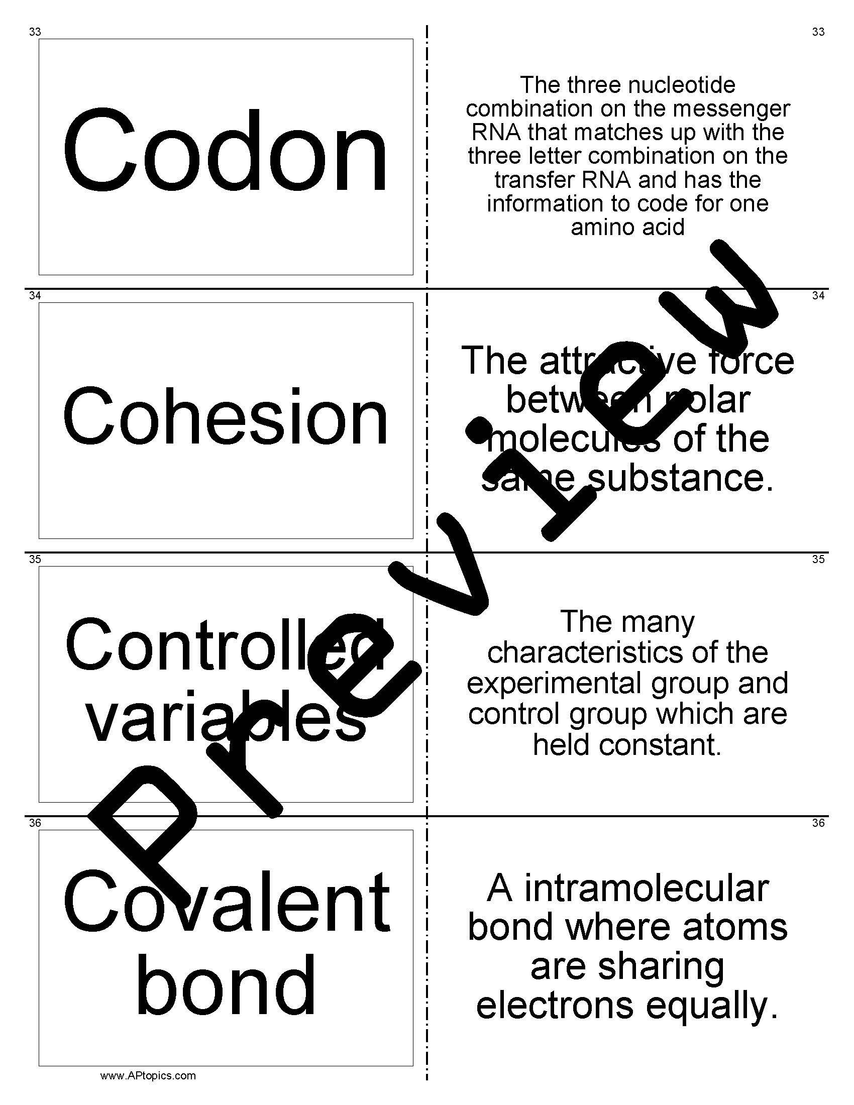 AP Biology Flashcards - Etsy