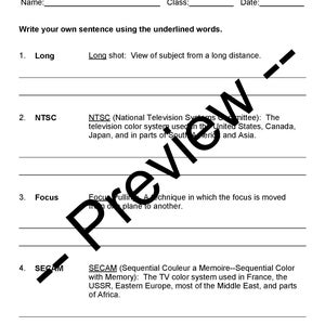 TV Productions Film Communications worksheets - 362 Pages