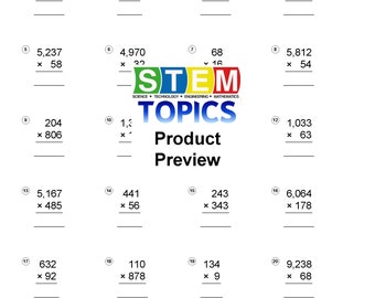 Hojas de trabajo de matemáticas de sexto grado - 596 páginas - Año completo