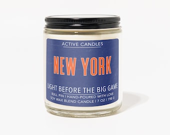 Vela de cera de soja de Nueva York / Vela de béisbol / Vela de los Mets de Nueva York / Vela activa / Vela con aroma deportivo
