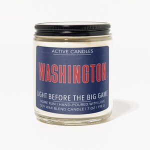 Washington Soy Wax Candle | Baseball Candle | Washington Nationals Candle | Active Candle | Sports Scented Candle