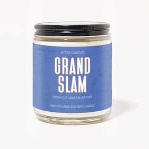 Grand Slam Soy Wax Candle | Baseball Candle | Active Candle | Sports Scented Candle