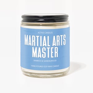Martial Arts Master Soy Wax Candle | Active Candle | Karate Candle | Kung Fu Taekwondo Judo Jiu-Jitsu Boxing Aikido MMA Sport Scented Candle