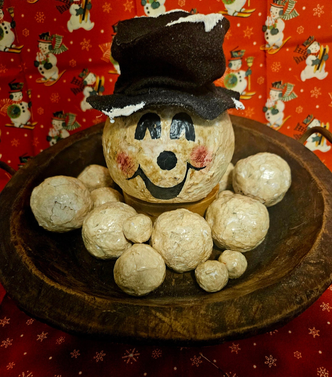 Snowballs Vintage Snowballs Snowballs for Dough Bowl Paper Etsy