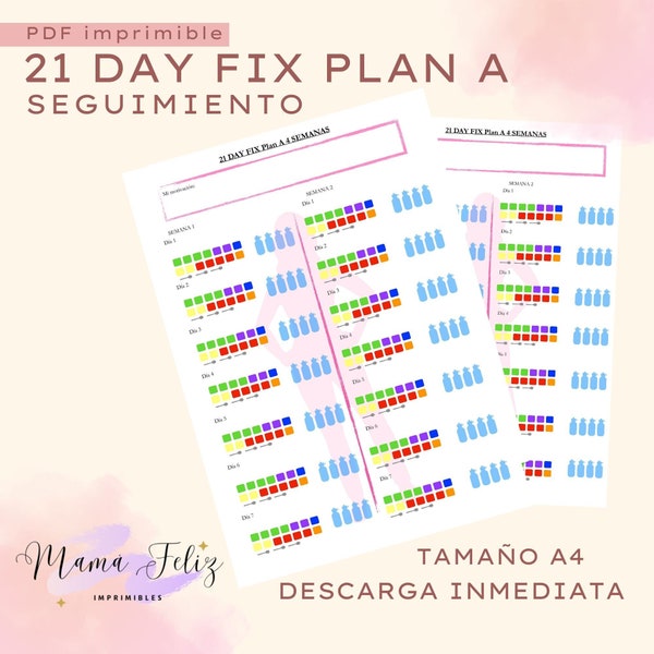 21 day fix Plan A planner