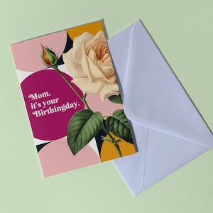 Cartão para dar à mãe no seu aniversário | Cartão de aniversário exclusivo | Cartão para mãe | Cartão de feliz aniversario | Cartão de feliz aniversário