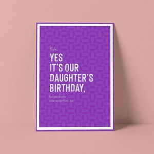 Card to Give Your Wife on Your Kid's Birthday | Unique Birthday Card
