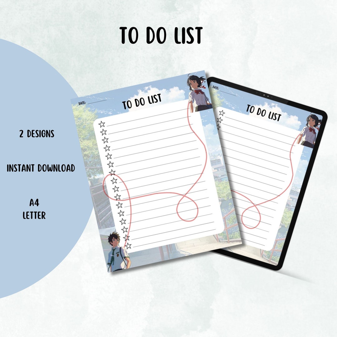 To Do List to Do List Printable to Do List Your Name to Do Etsy