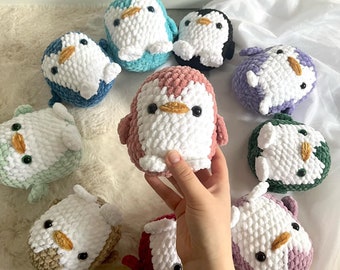 Peluche pingüino | hecho a mano | crochet