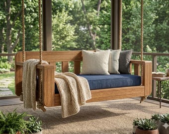 Planer för verandagungor i spjälsängsstorlek | DIY PDF | Enkla träbearbetningsritningar för nybörjare - Modellplantage