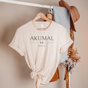 Akumal Mexiko Minimalist Shirt, Minimalistisches Mexiko Shirt, Camisa para Hombre Mujer UNISEX, Latino Latina Shirt