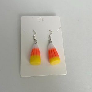 Candy Corn Halloween Dangle Earrings / Halloween Jewelry Accessories