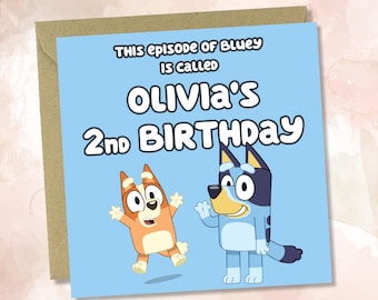 Bluey Personalised Birthday Card