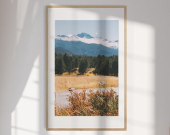 Rocky Mountain National Park Print | National Park Art | Snow Capped Mountains