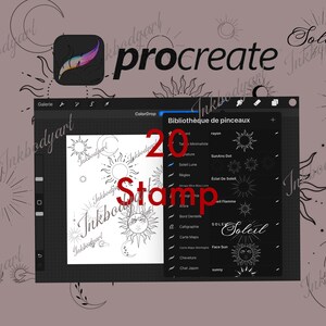 2o stamp brush Procreate sun and moon sun and moon stamp